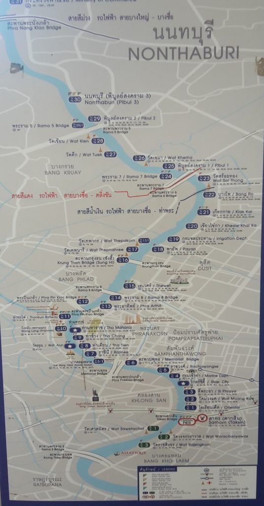 Chao Praya Express Boat Netzplan Gesamt
